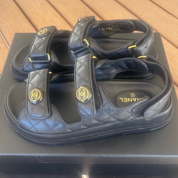 Chanel Quilted Dad Sandals - Sz 37 - Picture 4 of 11